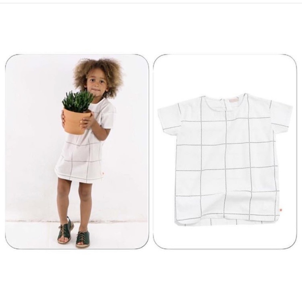 TINY COTTONS NWOT Grid Oversized Dress